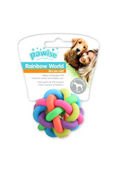 Pawise - 14667 Rainbow World - Renkli Örgü Top Köpek Oyuncak 6,5cm