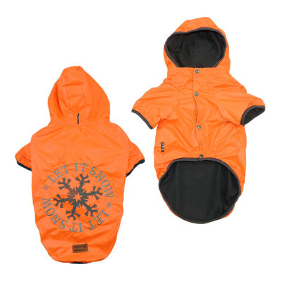 18560 Kapüşonlu Köpek Mont Turuncu-L-XXL 5 li - 1