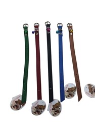 LEVAPAW - 2,8 mm Deri Yan Dikişli Kedi Tasması