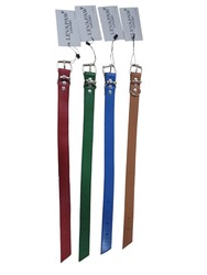 LEVAPAW - 2,8 MM Deri Yan Dikişli Köpek Tasması 2,5 cm M boy