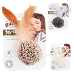 Pawise - 28257 Pawise Simple Cat Peluş Oyuncak Top