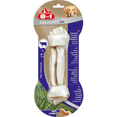 8in1 Delights BonesBeef L Biftekli Köpek Ağız Bakım Kemiği Large 85 gr