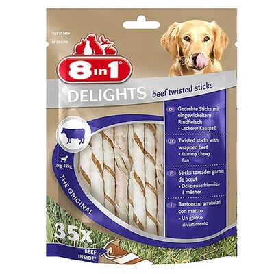 8in1 Delights Köpekler için Biftekli Ödül Çubuğu 35 Adet - 1