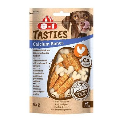 8in1 Tasties Calcium Bones Tavuk Sargılı Köpek Ödülü 85 Gr - 1