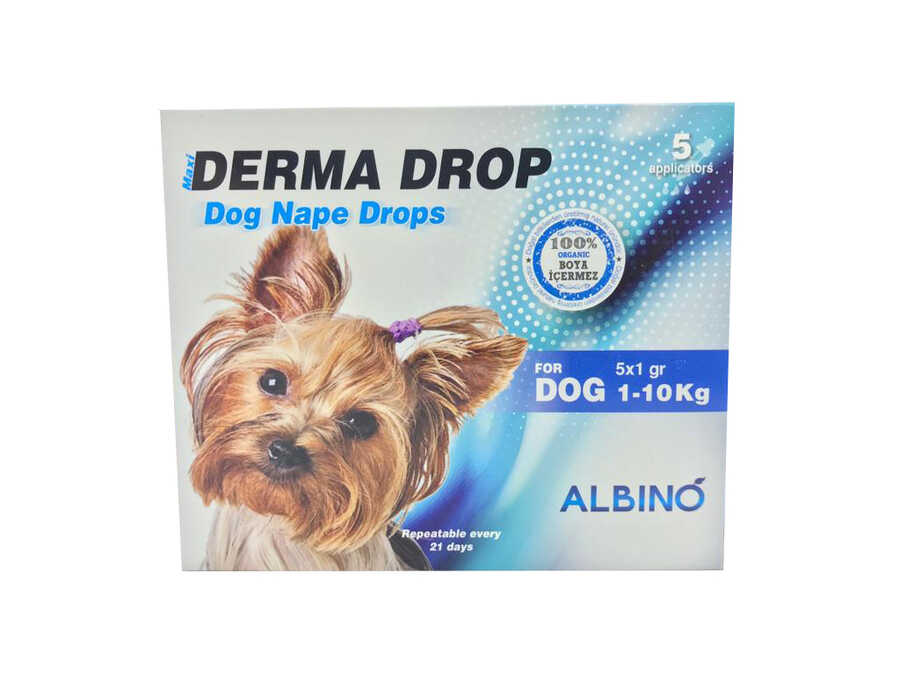 Albino Derma Drop Köpek 110Kg Ense Damlası 5x1gr SağlıkBakım ve