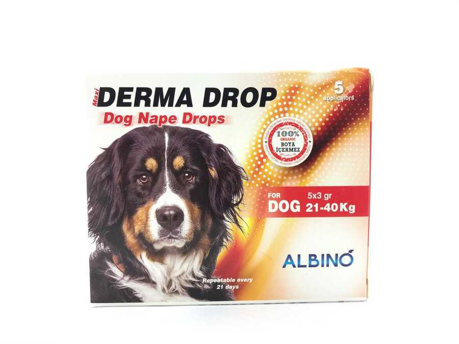 Albino Derma Drop Köpek 21-40Kg   Ense Damlası 5x3gr