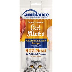 Ambiance - Ambiance Tavuklu Ciğerli Kedi Ödül Çubuğu 3x5gr 