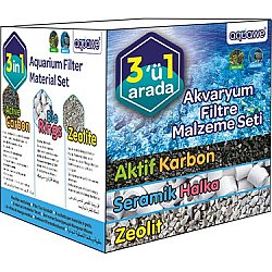 Aquawe - 3 in 1 Akvaryum Filtre Malzeme seti
