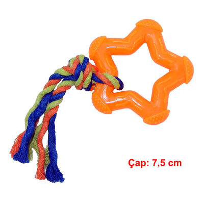 Cans İpli Yıldız Köpek Oyuncağı Silikonlu - 1