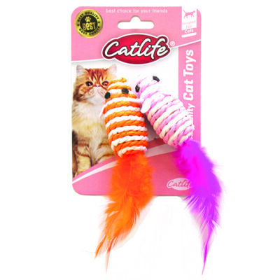 CATLIFE 203116 Kediler İçin Renkli Fare 2li - 1