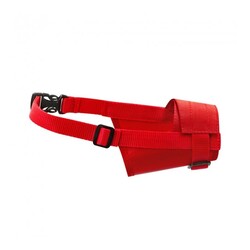 Collar Nylon Muzzle Ayarlanabilir Kırmızı Köpek Ağızlığı 19-26cm No2 57353