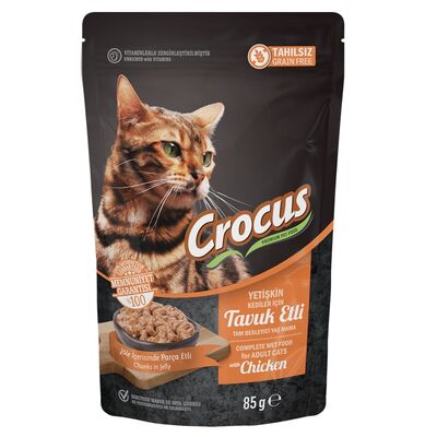 Crocus Tahılsız Kedi Tavuklu Jöleli Pouch 85g - 1