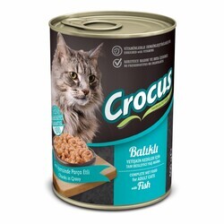 Crocus Yetişkin Kedi Balıklı Yaş Mama 400gr - Thumbnail