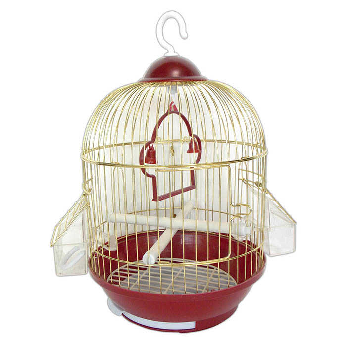 Dayang Silindir Gold Kafes Küçük 23x35 cm Muhabbet Kafesleri Dayang