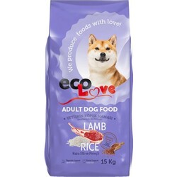 EcoLove Kuzu Etli Pirinçli Köpek Maması 15kg