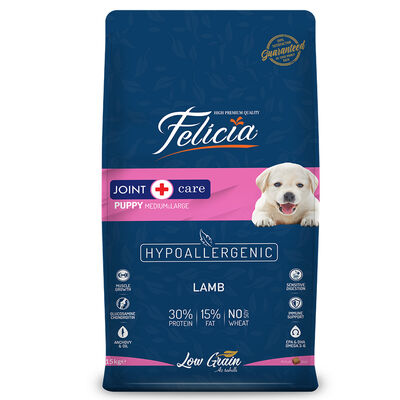 Felicia 15 Kg Yavru Kuzulu M/Large Az Tahıllı Breed HypoAllergenic Köpek Maması - 1
