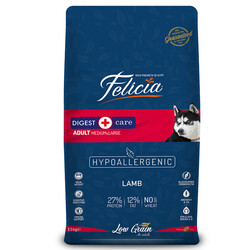 Felicia 15 Kg Yetişkin Kuzulu M/Large Az Tahıllı Breed HypoAllergenic Köpek Maması - 1