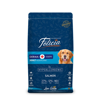 Felicia 3 Kg Yetişkin Somonlu M/Large Az Tahıllı Breed HypoAllergenic Köpek Maması - 1