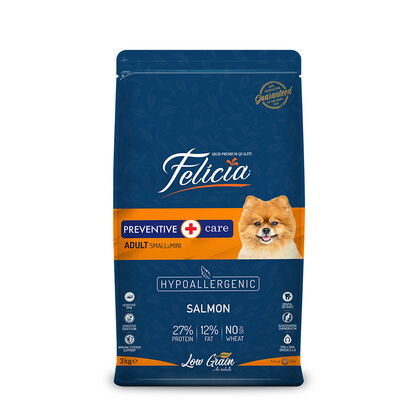 Felicia 3 Kg Yetişkin Somonlu Small Az Tahıllı /Mini HypoAllergenic Köpek Maması - 1