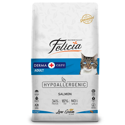 Felicia Az Tahıllı Somonlu  Yetişkin Kedi Maması 12kg - 1