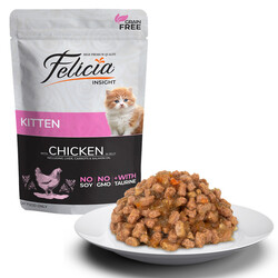 Felicia Tahılsız 85gr Yavru Kedi Kitten Tavuklu Yaş Mama Pouch 