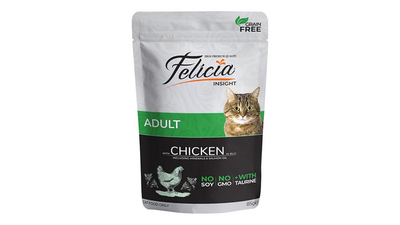 Felicia Tahılsız 85gr Yetişkin Tavuklu Yaş Kedi Maması Pouch - 1