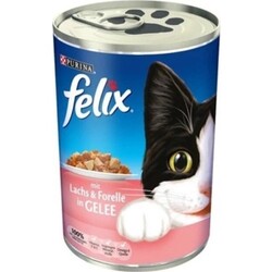 Felix Jöle İçerisinde Somonlu ve Alabalıklı Kedi Konservesi 400gr