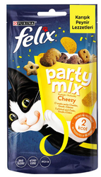 Nestle Purina - Felix Party Mix Orijinal Lezzetler Ödül Maması 60g Çedar Edamer Gouda Peynirli