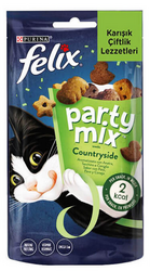 Nestle Purina - Felix Party Mix Orijinal Lezzetler Ödül Maması 60g Ördek Hindi Tavşan