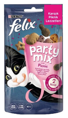 Felix Party Mix Orijinal Lezzetler Ödül Maması 60g Tavuk Peynir Hindi - 1