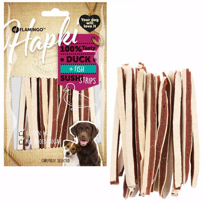 Flamingo Hapki Ördekli Balıklı Köpek Duck Fish Sushi Strips 85gr - 1