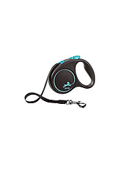 Flexi Black Design 5 m Şerit Tasma M Mavi
