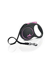 Flexi Black Design 5 m Şerit Tasma S pembe  