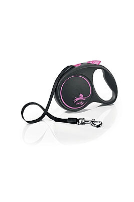 Flexi Black Design 5 m Şerit Tasma S pembe   - 1
