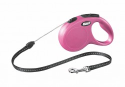 Flexi - Flexi New Classic 5 m İp Tasma S Pembe