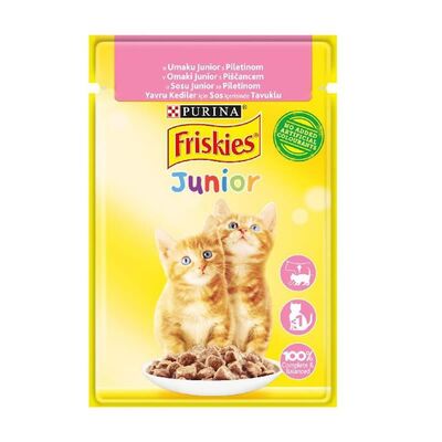 Friskies Pouch Junior Tavuklu Yavru Kedi Konservesi 85 Gr. - 1