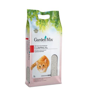 Garden Mix Bentonit Parfümsüz İnce 5lt Kedi Kumu - 1