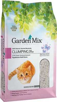 Garden Mix Bentonit pudra kokulu İnce 5lt Kedi Kumu - 1