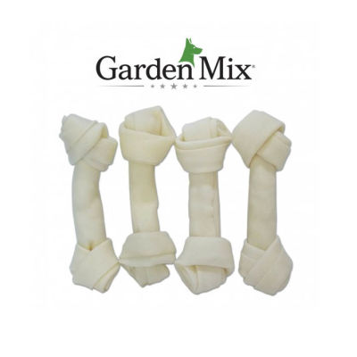 Gardenmix Beyaz Düğüm Deri Kemik 12-13 cm/4 lü