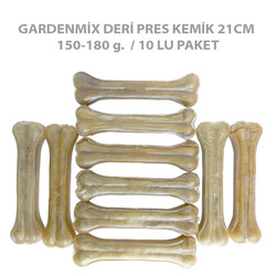 Garden Mix - Gardenmix Deri Pres Kemik 21cm 150-180gr 10lu Paket 