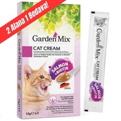 Gardenmix Gurme Kedi Kreması Somon+Biotin 15GR+5 - 1