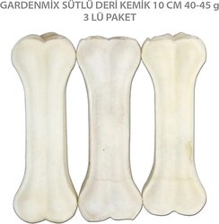 Garden Mix - Gardenmix Sütlü Deri Kemik 10cm 40-45gr 3 lü Paket