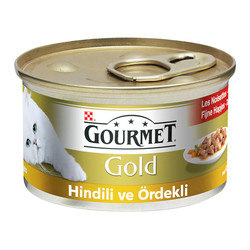 Nestle Purina - Gourmet Gold Çift Lezzet Hindili ve Ördekli Kedi Konserve 85gr