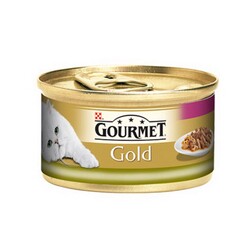 Nestle Purina - Gourmet Gold Çifte Lezzet Ciğerli ve Tavşanlı Kedi Konserve 85 gr