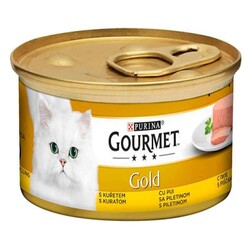 Nestle Purina - Gourmet Gold Kıyılmış Tavuklu Yetişkin Kedi Konservesi 85gr