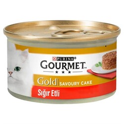Nestle Purina - Gourmet Gold Savoury Cake Sığır Etli Kedi Konserve 85gr 