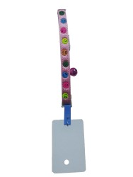 Happy Face Desenli Kedi Boyun Tasması 10mm/30 cm Pembe