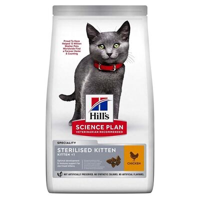Hill's Sterilised Kitten Tavuklu Kısırlaştırılmış Yavru Kedi Maması 1,5kg  - 1