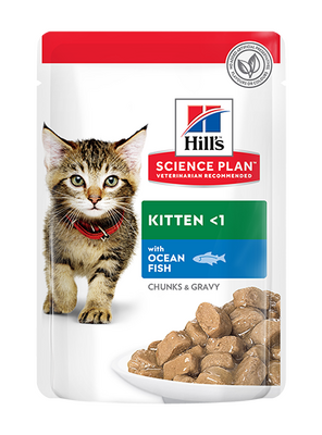 Hills SP Okyanus Balıklı  Yavru Kedi Pouch Kedi Maması 12x85gr - 1