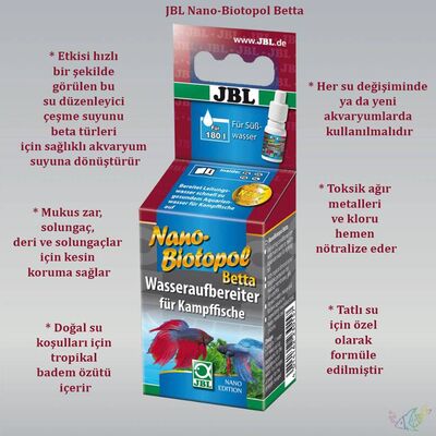 JBL Nano  Biotopol Betta 15ml 180lt için Badem Özlü  - 2